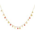 ketting met cirkels rode bolletjes