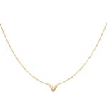 ketting v neck gold plated