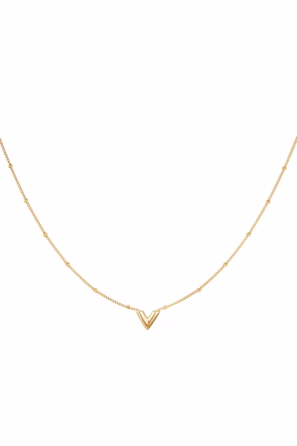 Gold plated ketting v-neck
