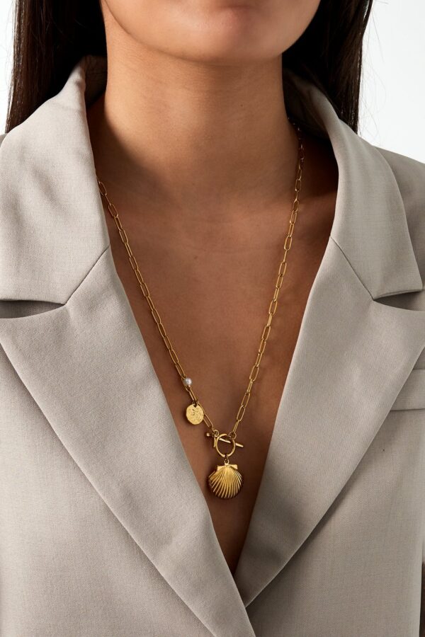 Lange ketting met zomerse schelp - Afbeelding 2