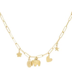 Schakelketting met bedels en olifant