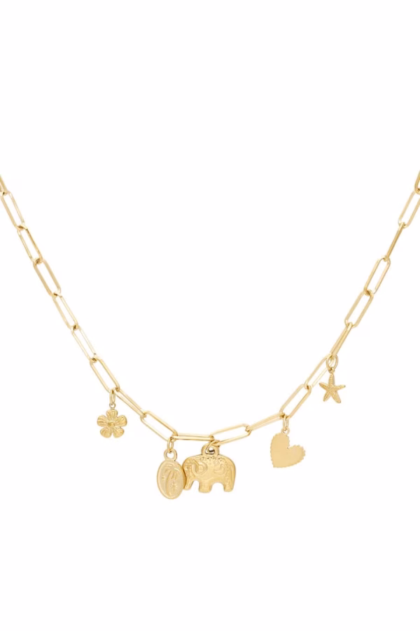 Schakelketting met bedels en olifant