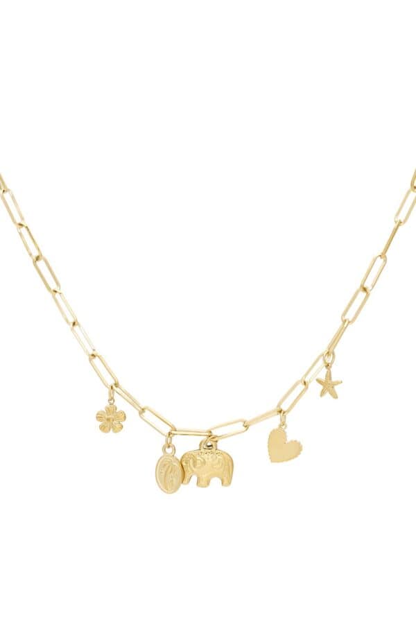 Schakelketting met bedels en olifant