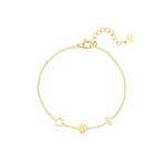 gold plated armbandje bloemetjes