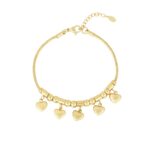 gold plated hartjes armband